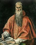 El Greco st. jerome as a cardinal USA oil painting artist